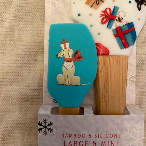Christmas Dogs On Skis & Snowboards Cutting Board & Christmas Dog Spatula Set - Picture 10 of 14